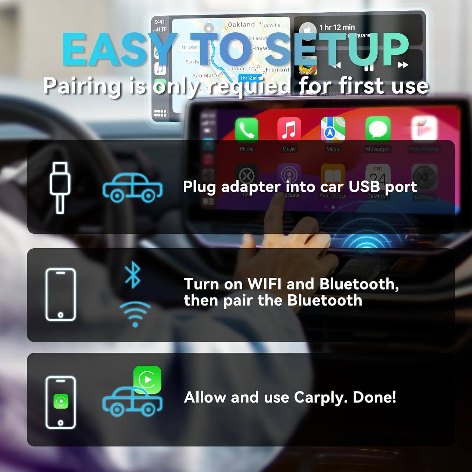 OTTOCAST Mini – محول لاسلكي لـ CarPlay و Android Auto