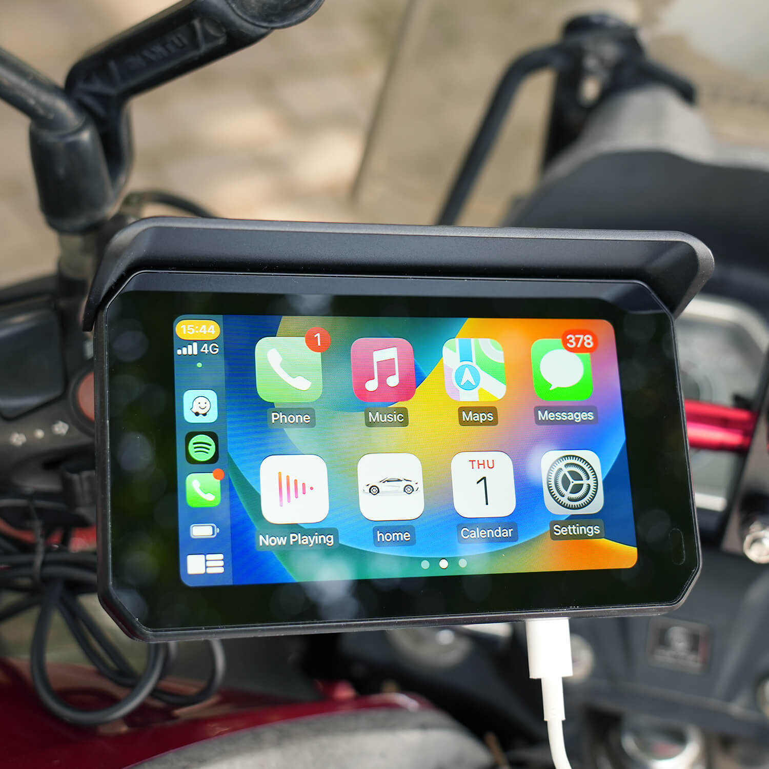 CarPlay Lite C5 SE – شاشة دراجة نارية محمولة مع نظام GPS و CarPlay/Android Auto لاسلكيين