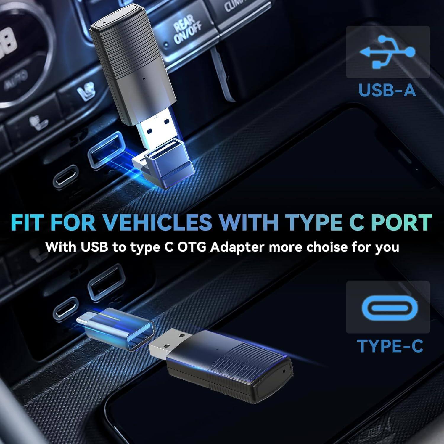 OTTOCAST Mini – محول لاسلكي لـ CarPlay و Android Auto