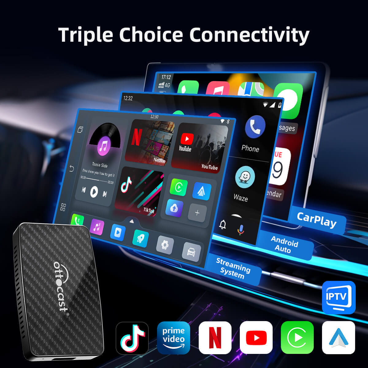 محول Play2Video Pro اللاسلكي لكار بلاي/أندرويد أوتو، يدعم يوتيوب ونتفليكس (عرض اليوم الخاص بخصم 40%)