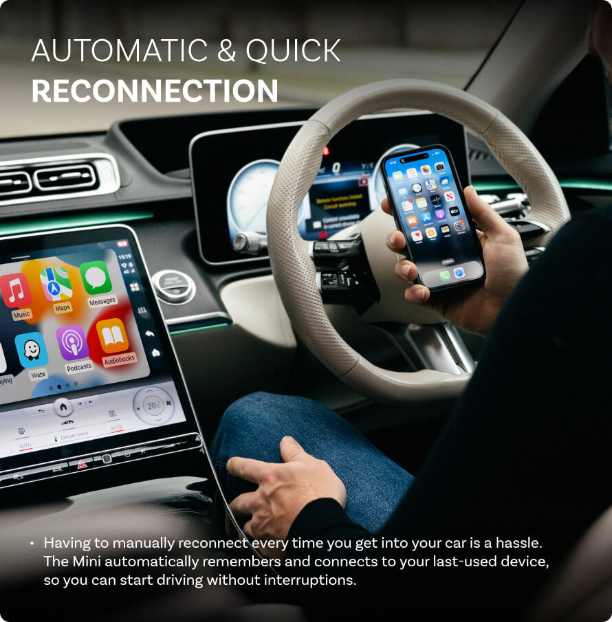 Mini Wireless Adapter for CarPlay and Android Auto