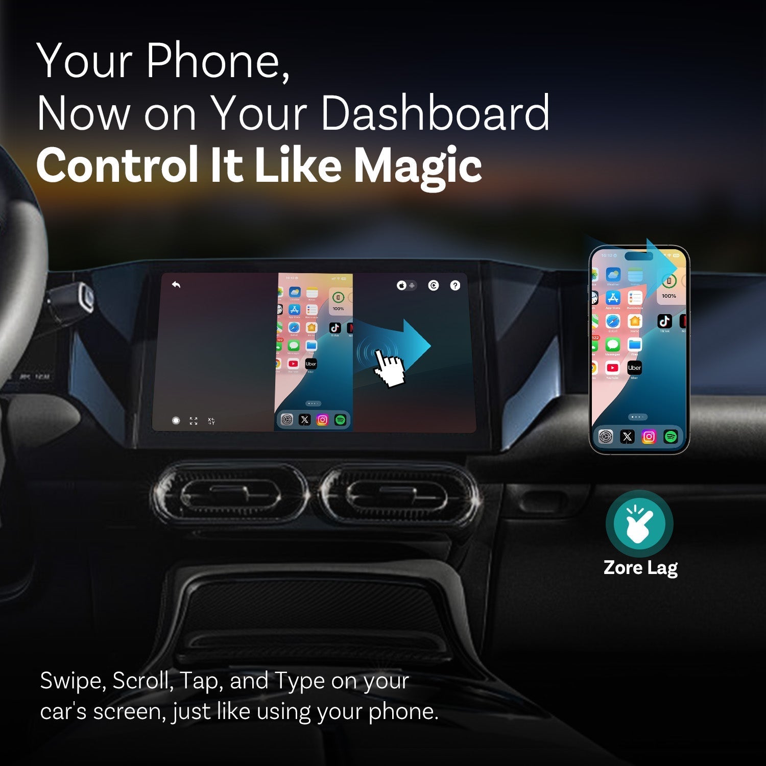Mirror Touch – محول CarPlay لاسلكي