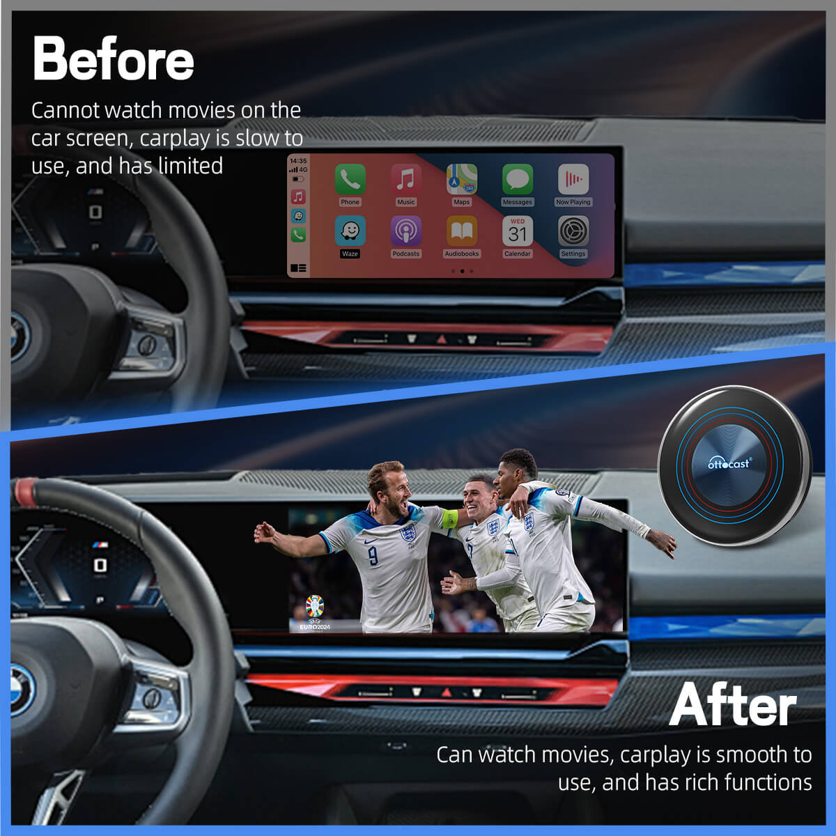 OttoAibox i3 – صندوق CarPlay ذكي لسيارات BMW