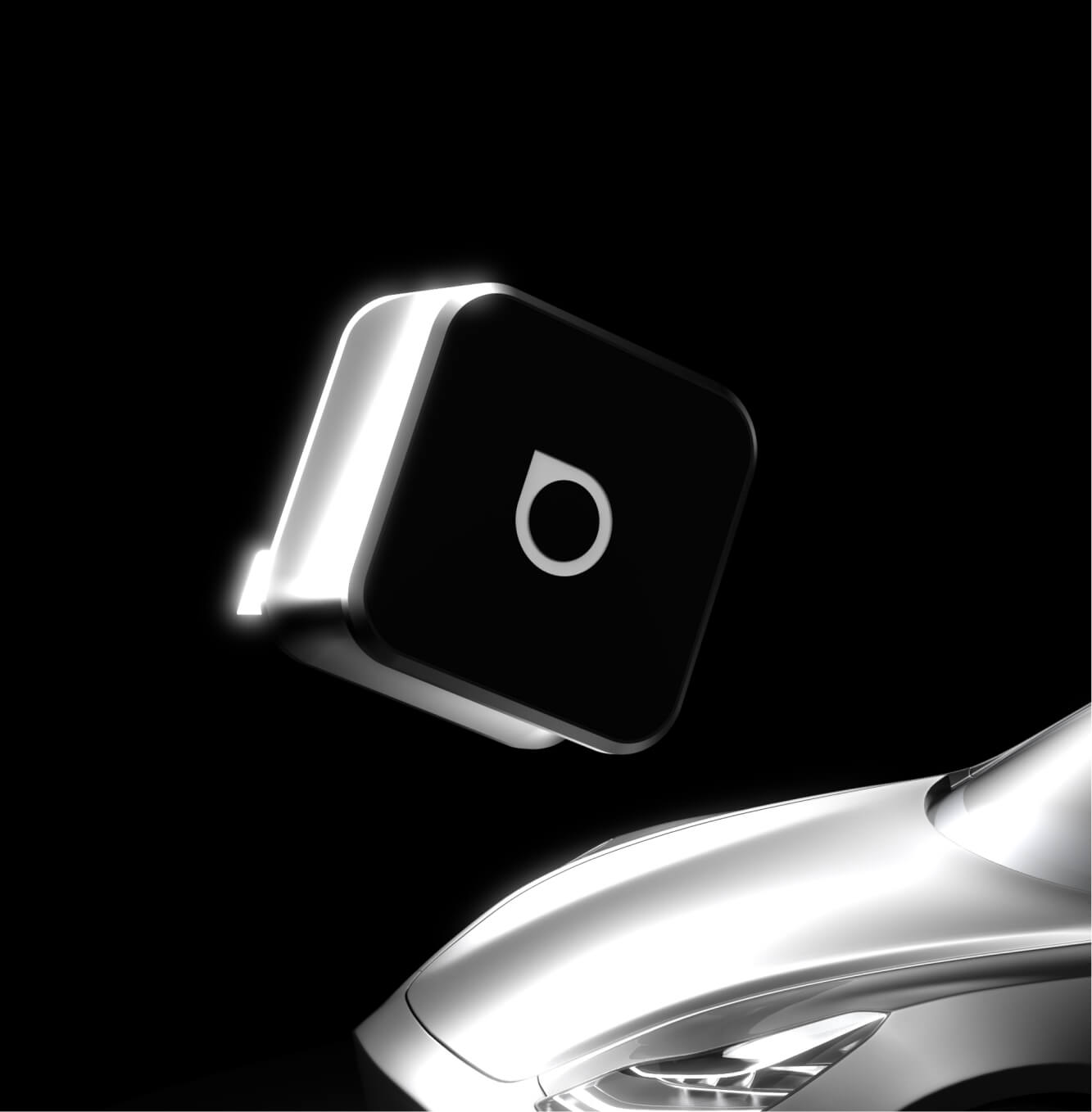 محول Ottocast Mini Cube 3.0 اللاسلكي لـ CarPlay وAndroid Auto – لون Cosmic Orange البرتقالي الكوني