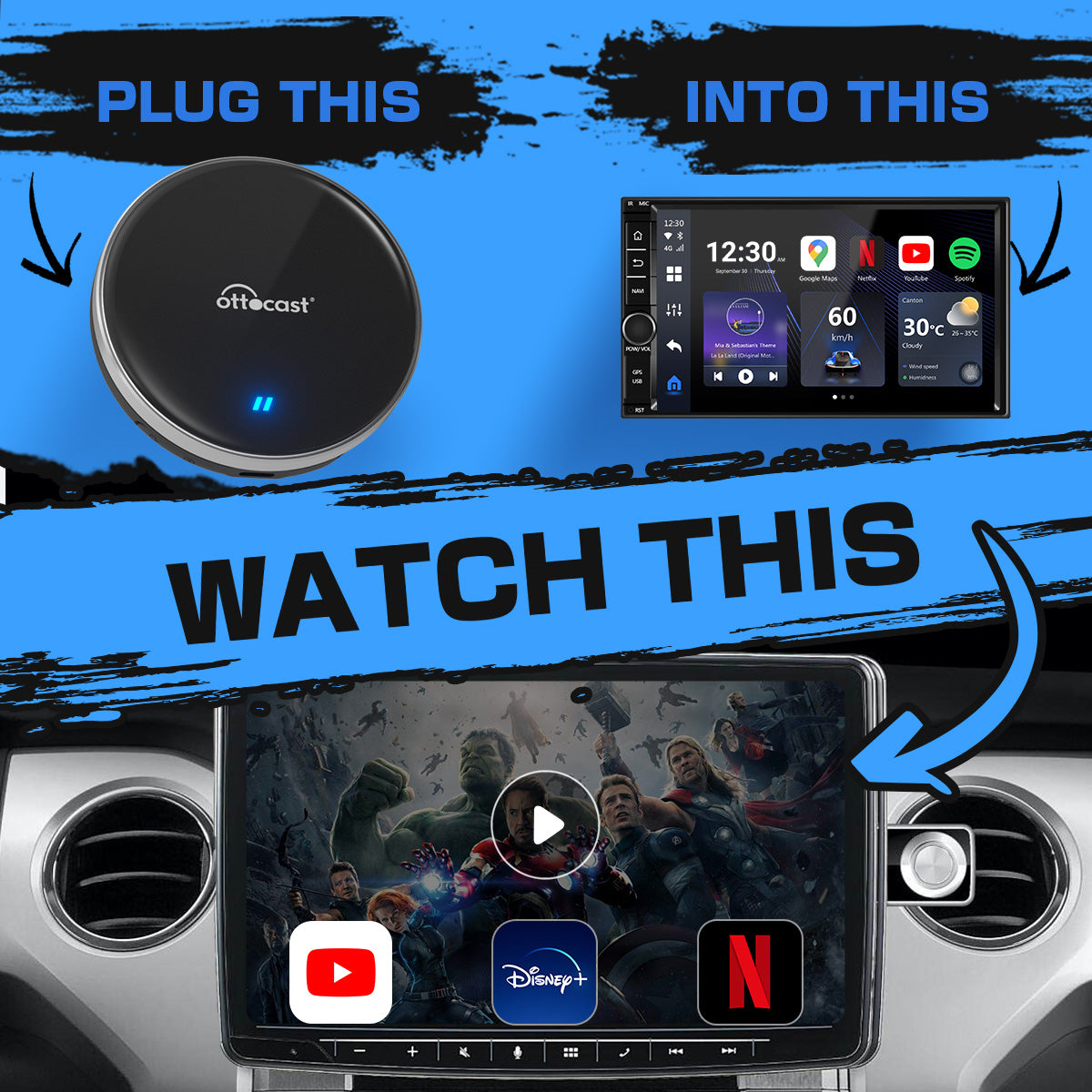 OttoAibox P3 Lite – صندوق CarPlay ذكي