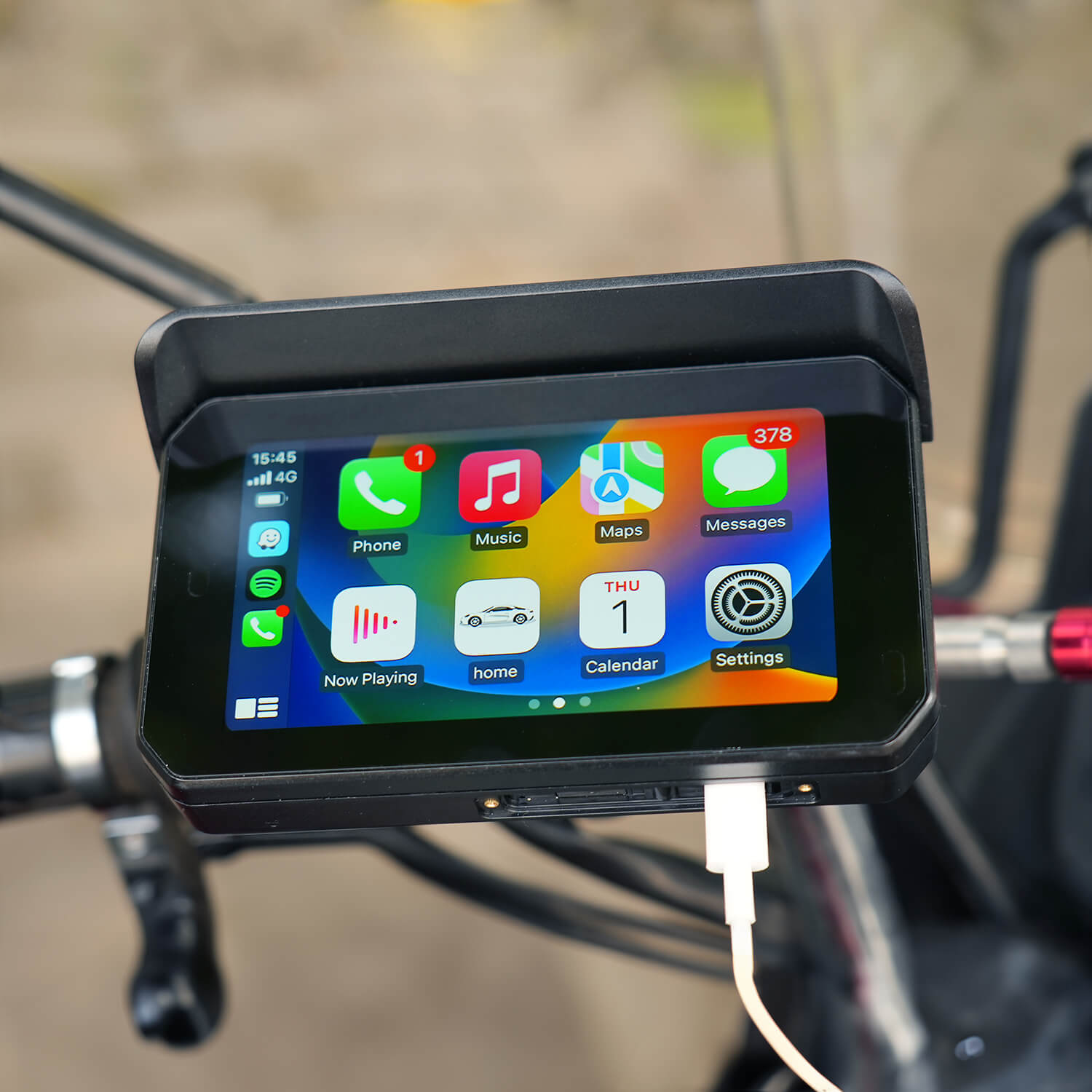 CarPlay Lite C5 SE – شاشة دراجة نارية محمولة مع نظام GPS و CarPlay/Android Auto لاسلكيين