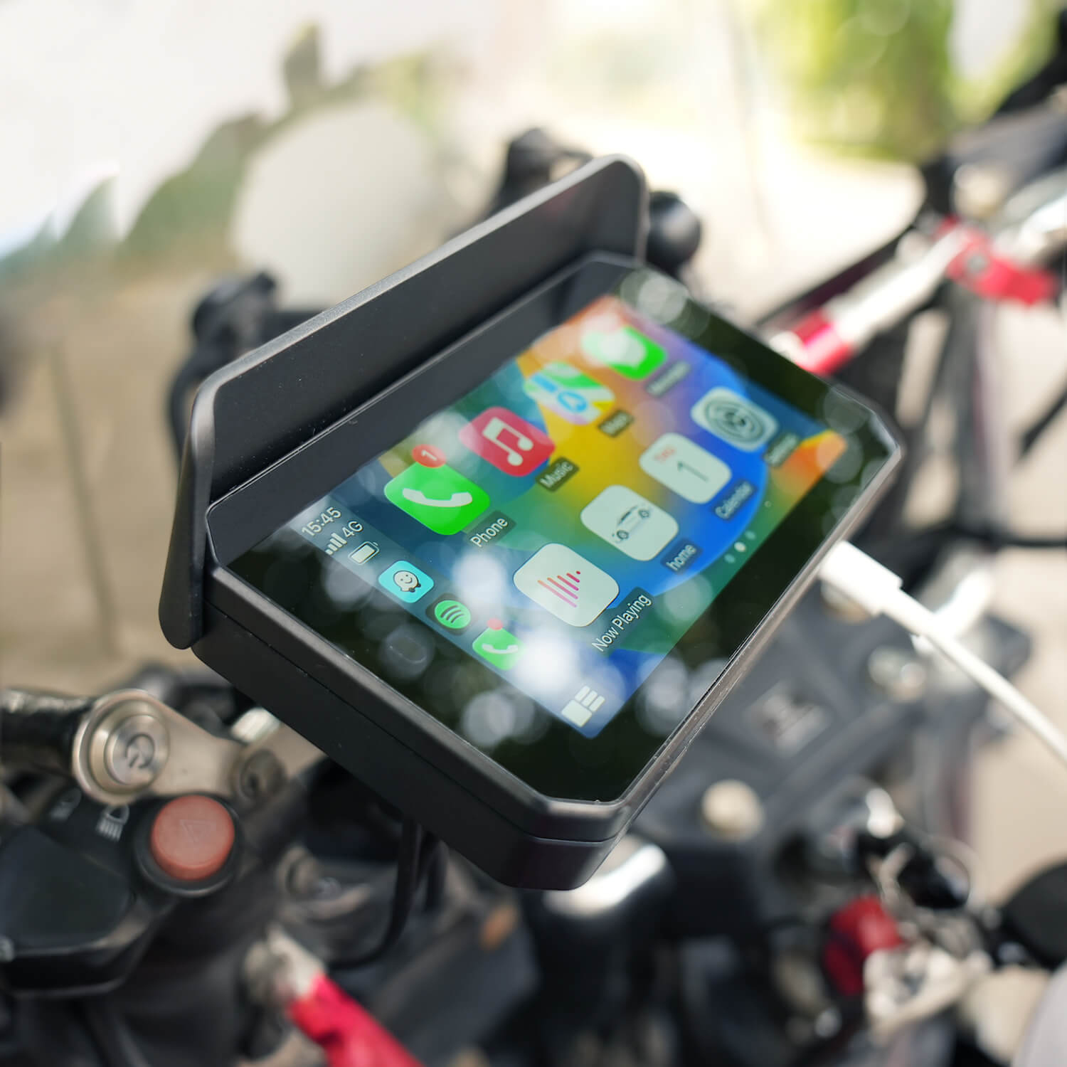 CarPlay Lite C5 SE – شاشة دراجة نارية محمولة مع نظام GPS و CarPlay/Android Auto لاسلكيين