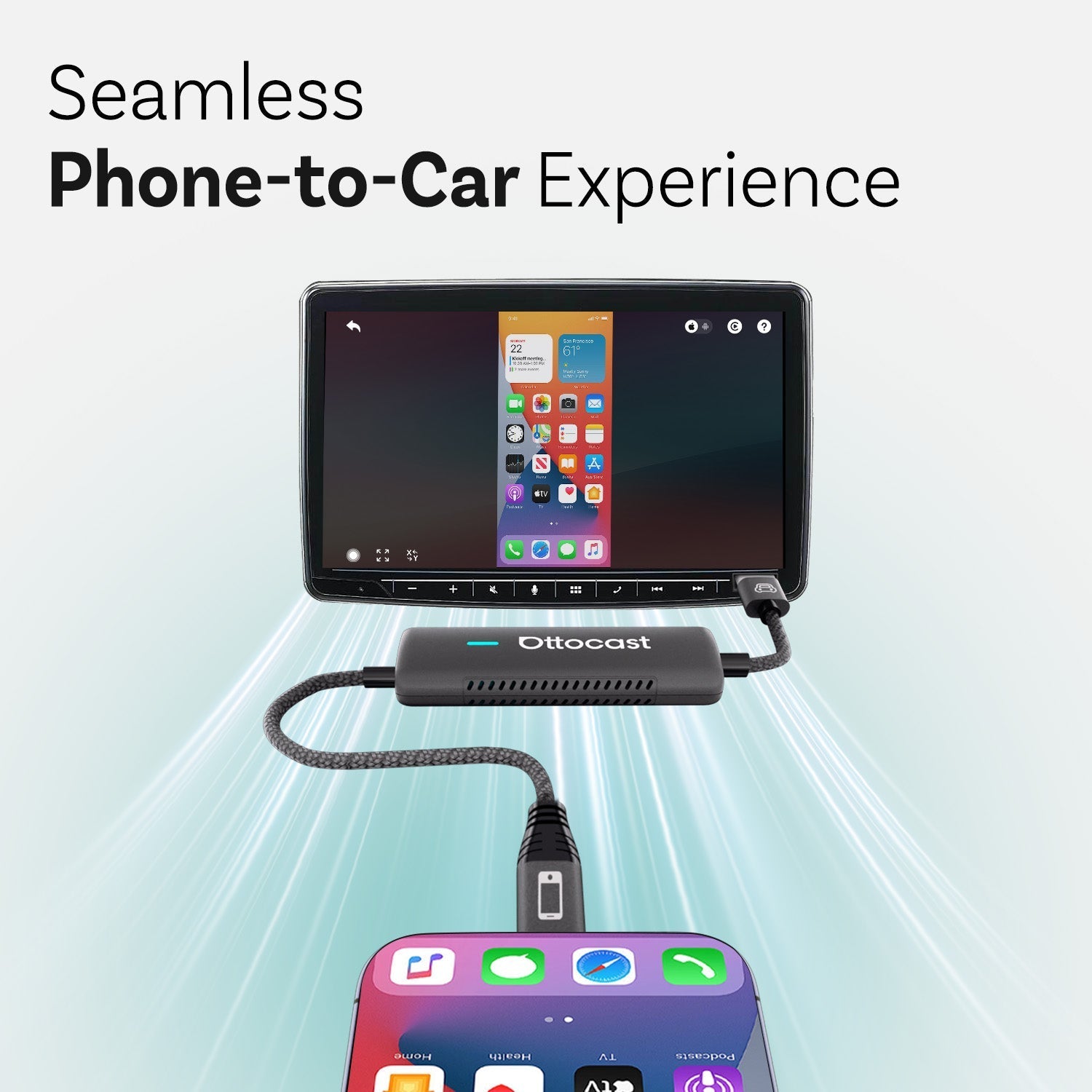 (سعر حصري – استخدم الكود: L10) Mirror Touch – محول CarPlay لاسلكي