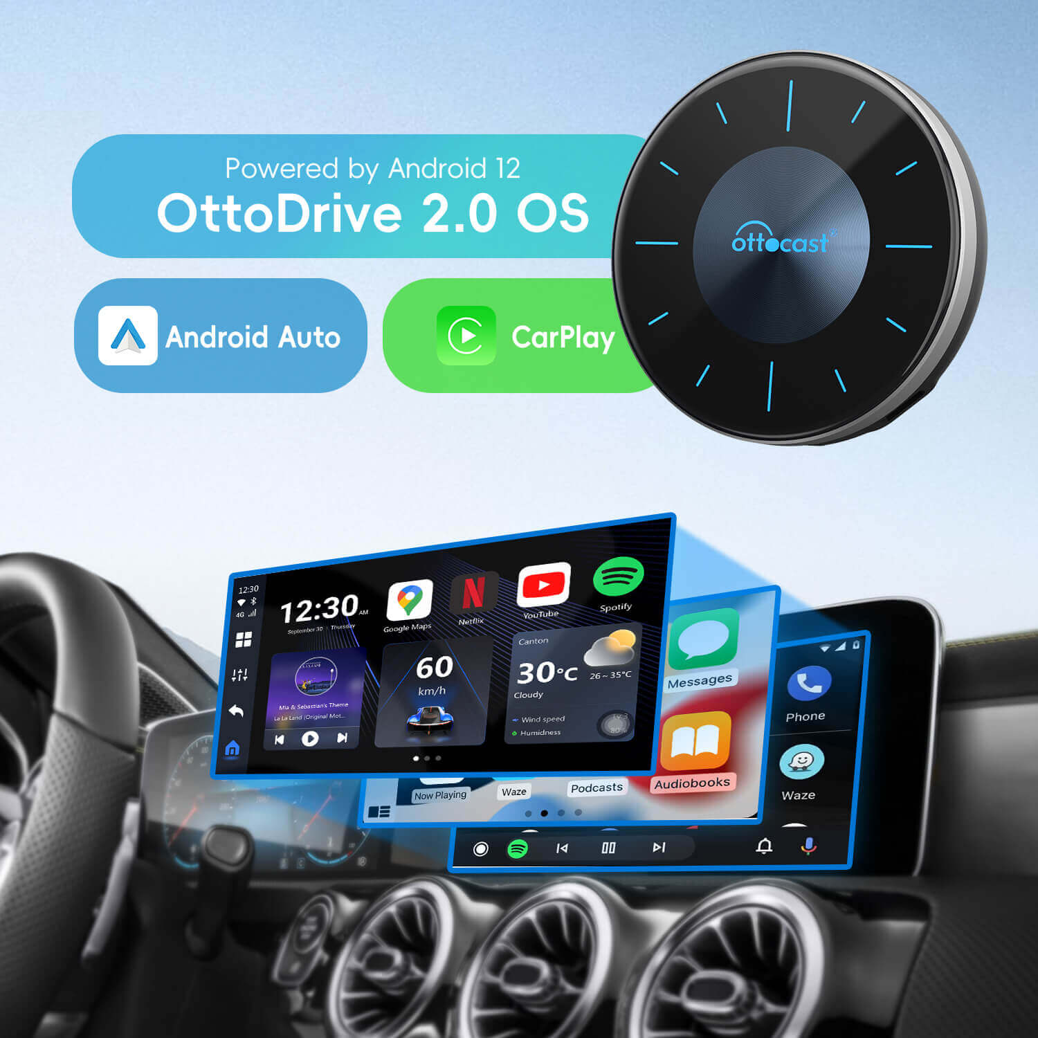 عرض اليوم – خصم ‎26٪‎ | جهاز OttoAibox P3 – صندوق CarPlay الذكي بالذكاء الاصطناعي
