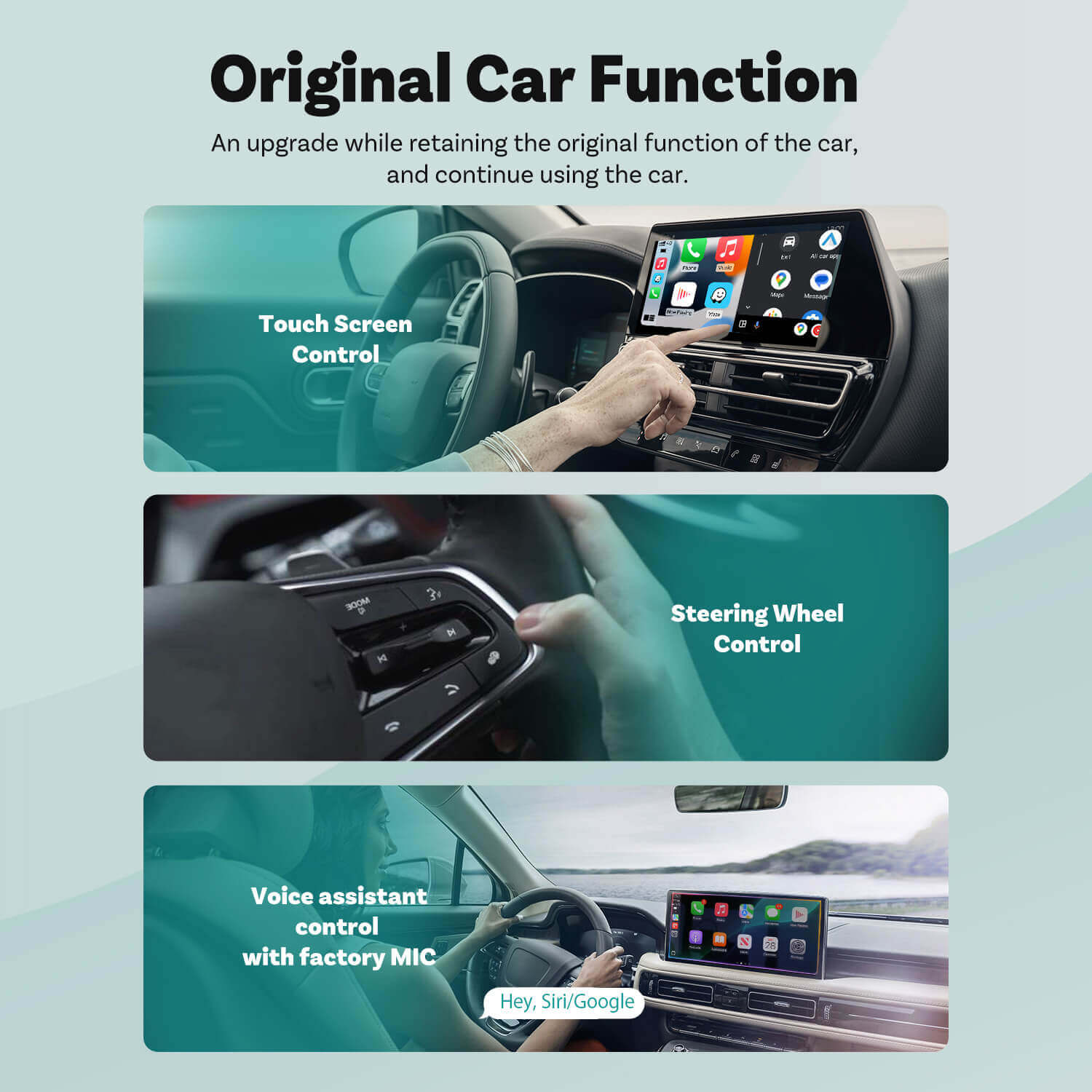 (سعر حصري) محول Mini لاسلكي 2 في 1 لـ CarPlay و Android Auto