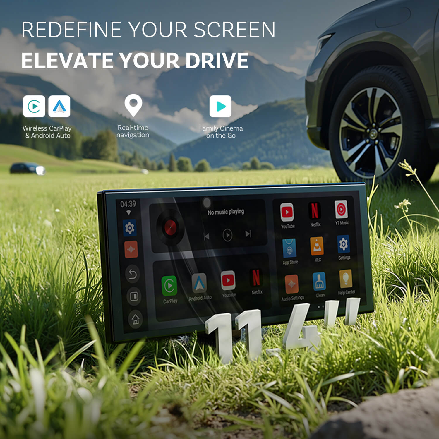 ScreenFlow شاشة عرض محمولة للسيارة